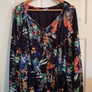 Women's dark floral dress